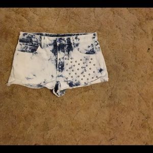 Acid Washed Studded Forever 21 Jean Shorts